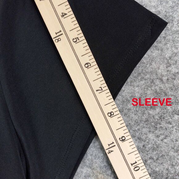 Michael Kors Women’s 2X Black Pleated Hem Shift Dress Short Sleeve Stretch Knit - Picture 6 of 9